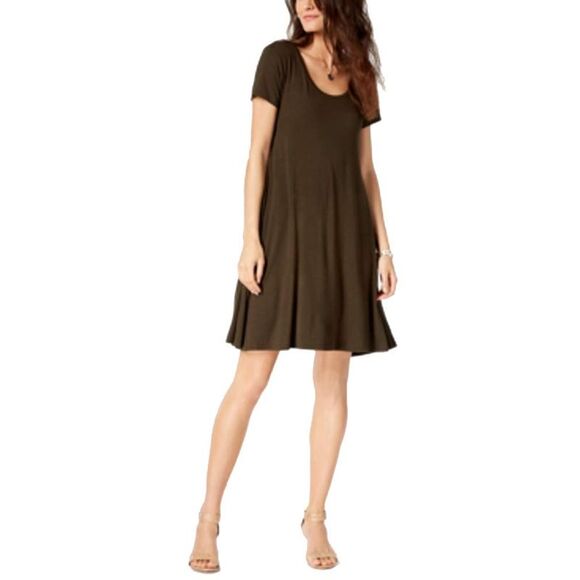 Style & Co Short Sleeve A Line Dress - Picture 3 of 4